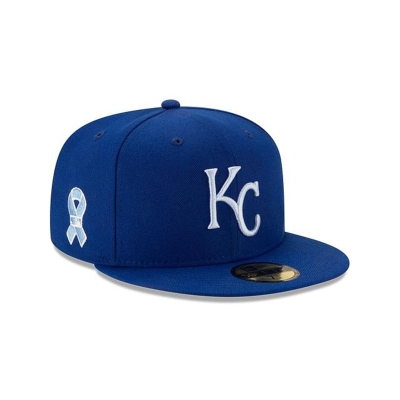 Blue Kansas City Royals Hat - New Era MLB Father's Day 59FIFTY Fitted Caps USA1057694